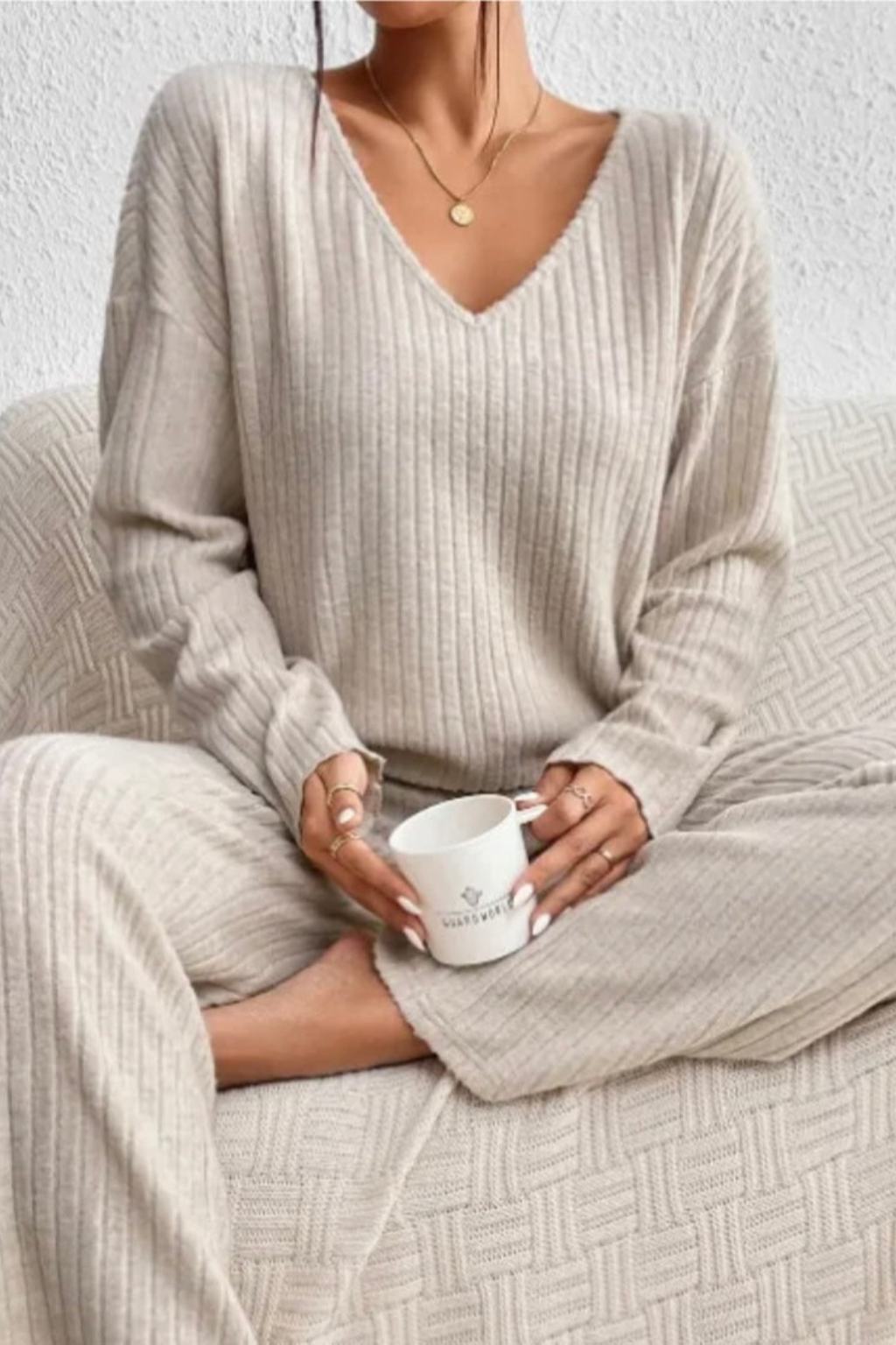 Hanna | Soft Ribbad Lounge Set