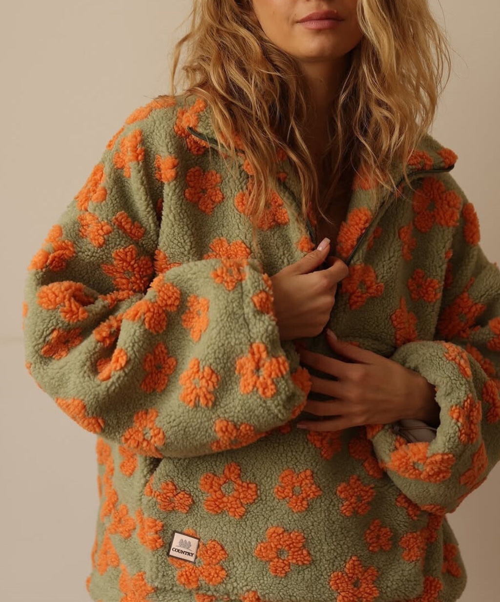 Flora | Blommig Teddytröja