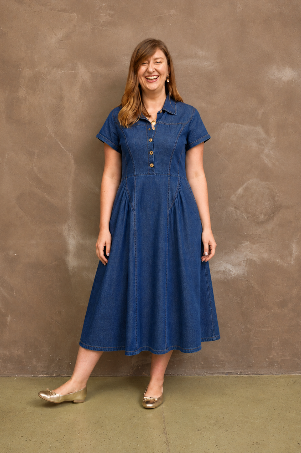 Wilma | Denim Midiklänning