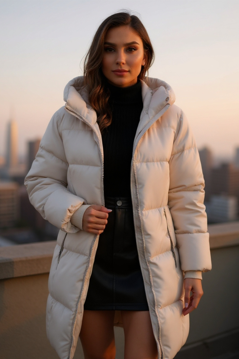 Elsa | Lång Pufferjacka