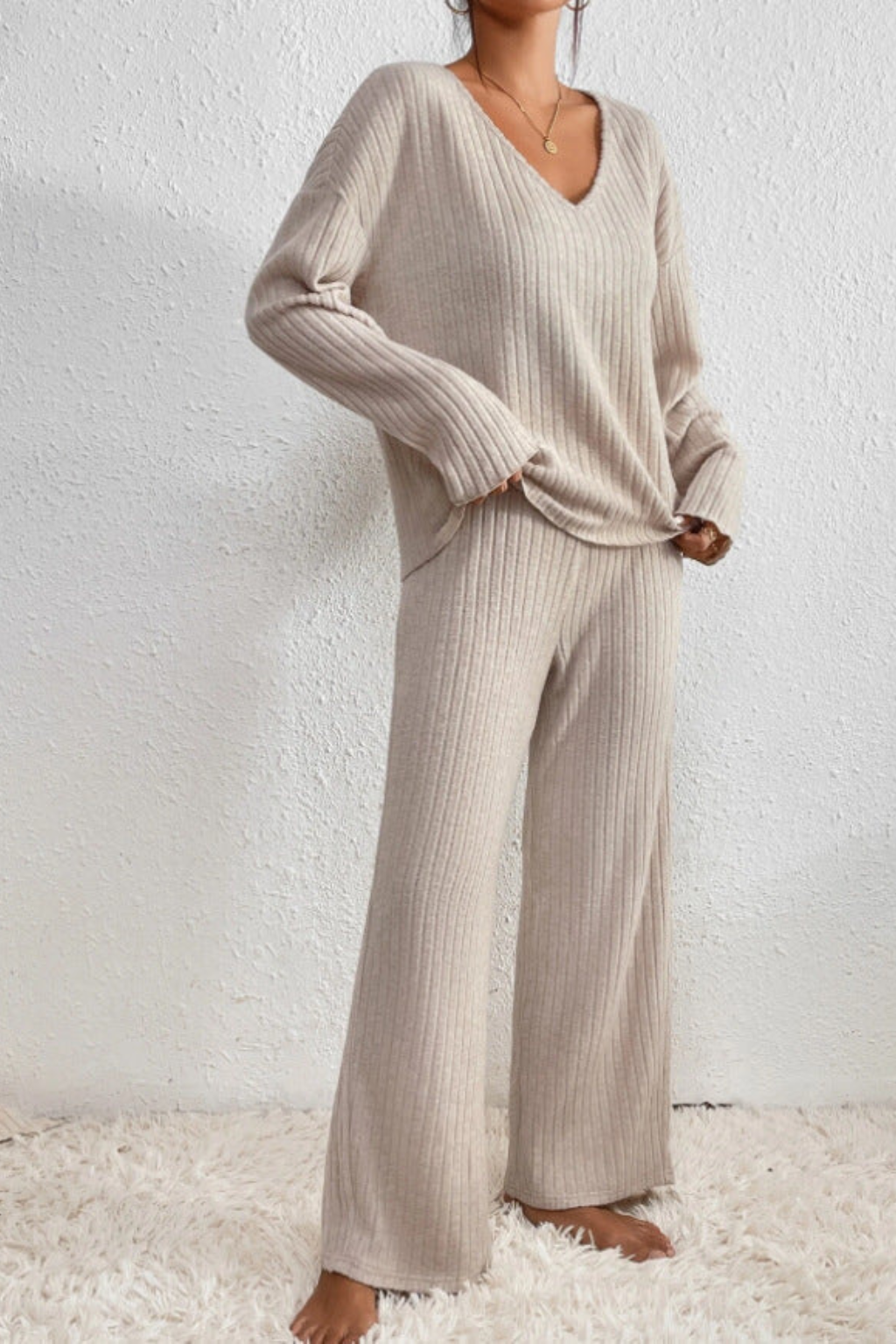 Hanna | Soft Ribbad Lounge Set