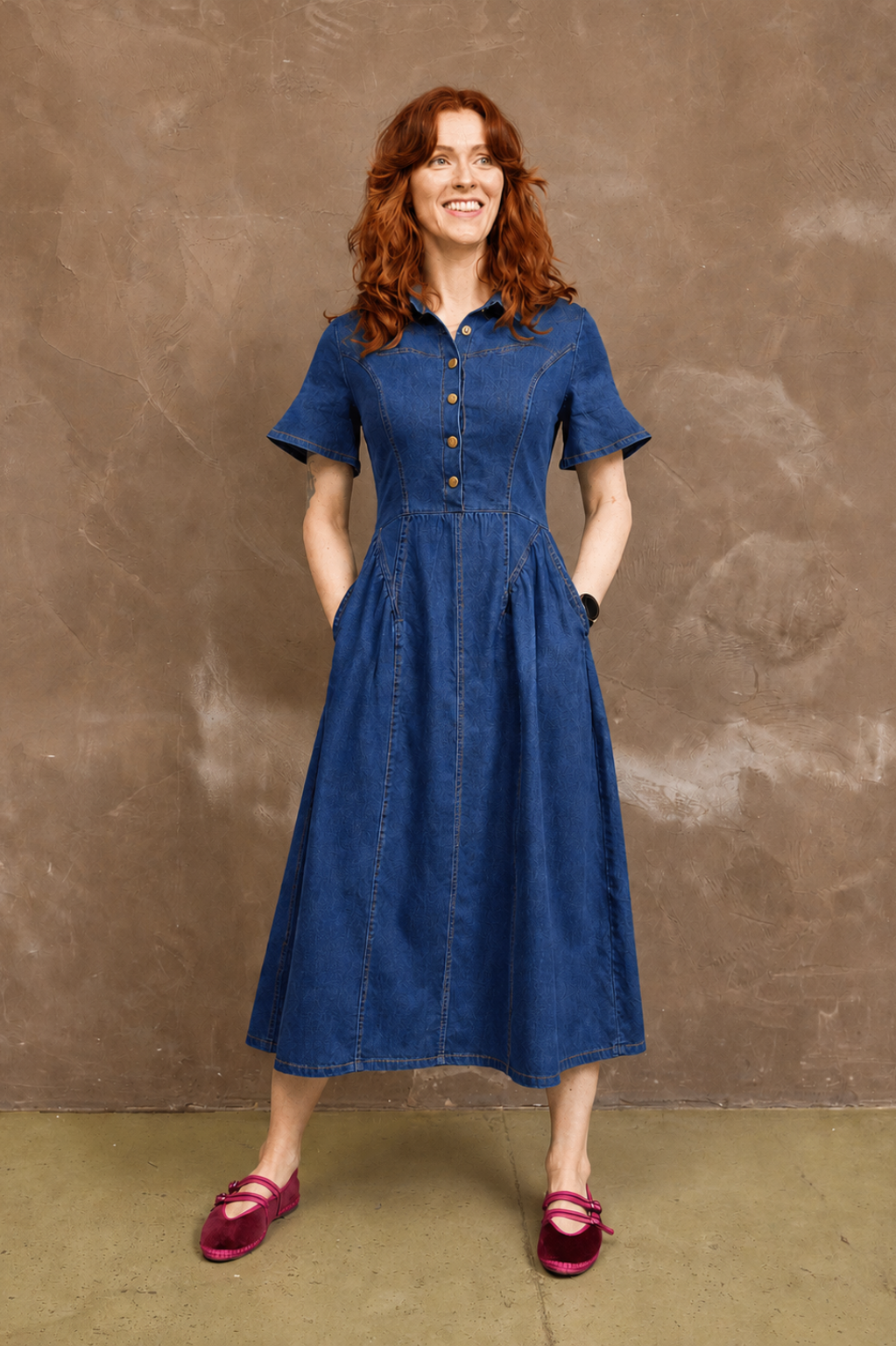Wilma | Denim Midiklänning