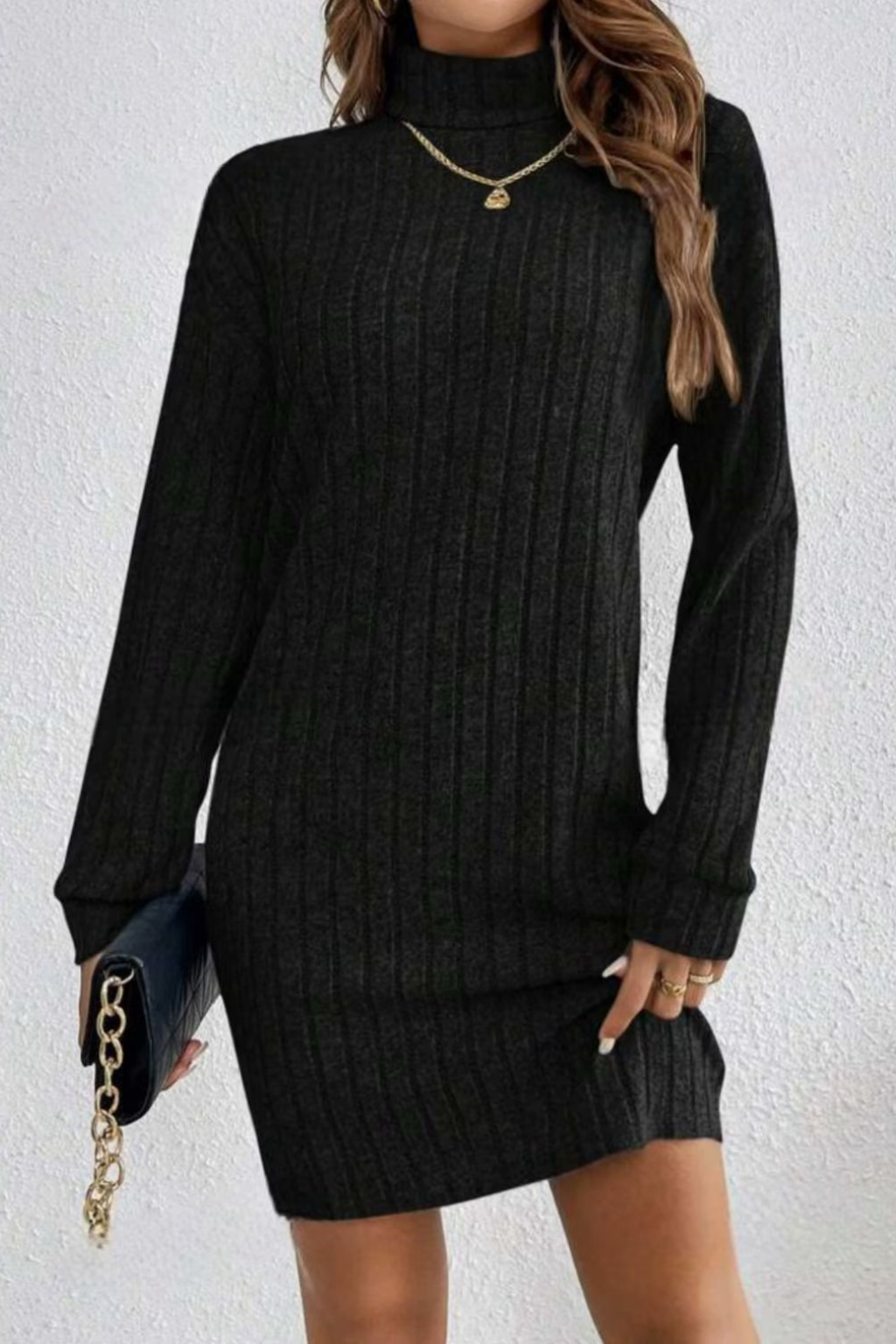 AMELIA | Mjuk ribbad klänning