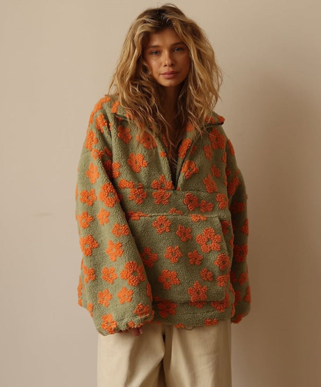 Flora | Blommig Teddytröja