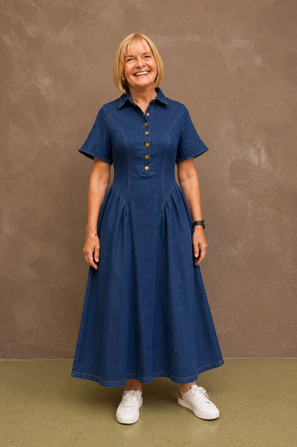 Wilma | Denim Midiklänning