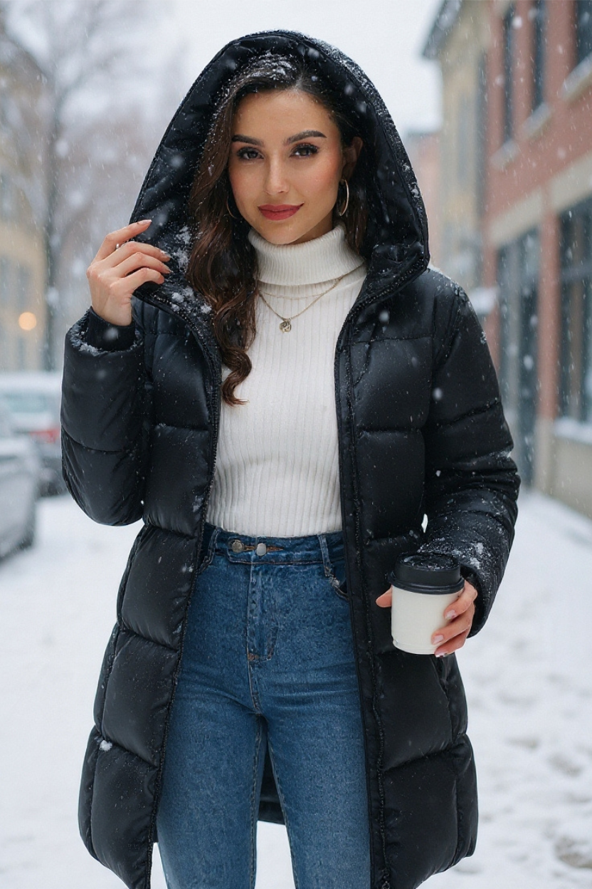 Elsa | Lång Pufferjacka