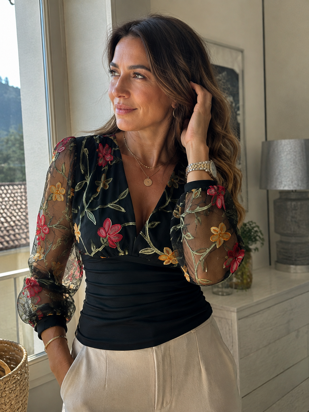 Aurora | Broderad Blus