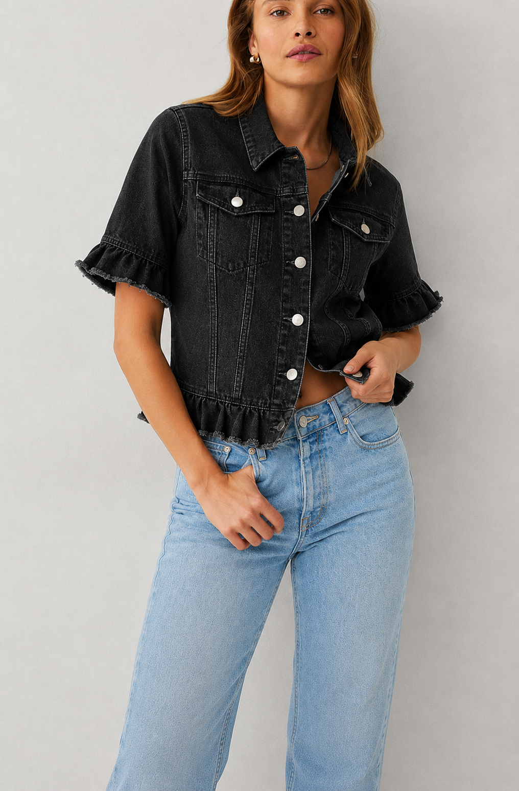 ELLA | Kortärmad jeansjacka