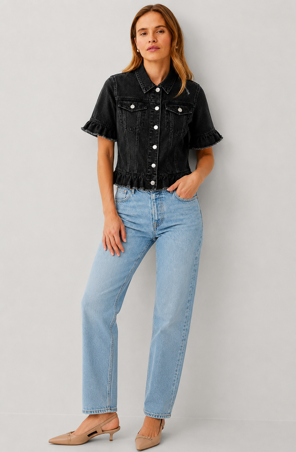 ELLA | Kortärmad jeansjacka