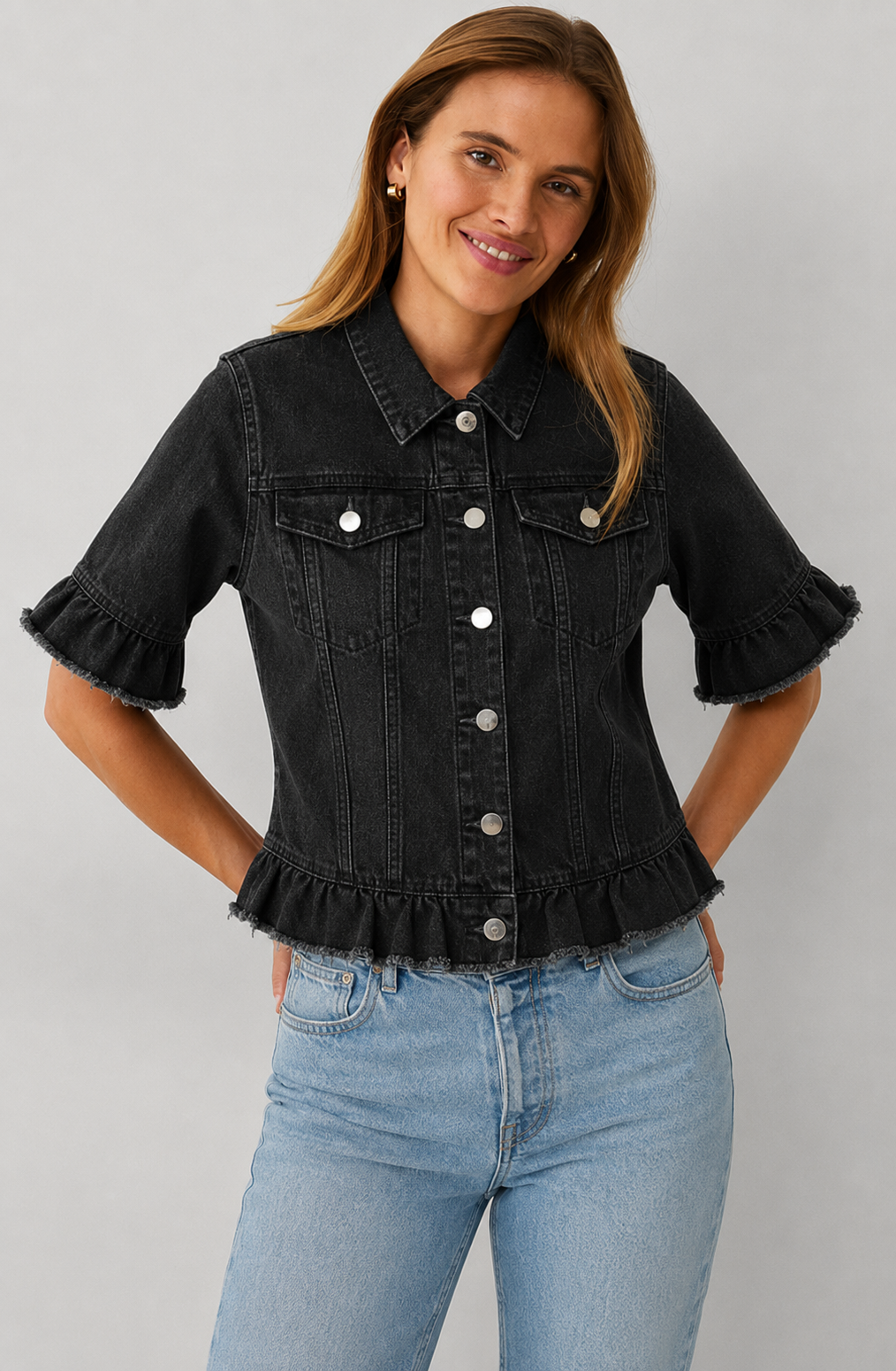 ELLA | Kortärmad jeansjacka