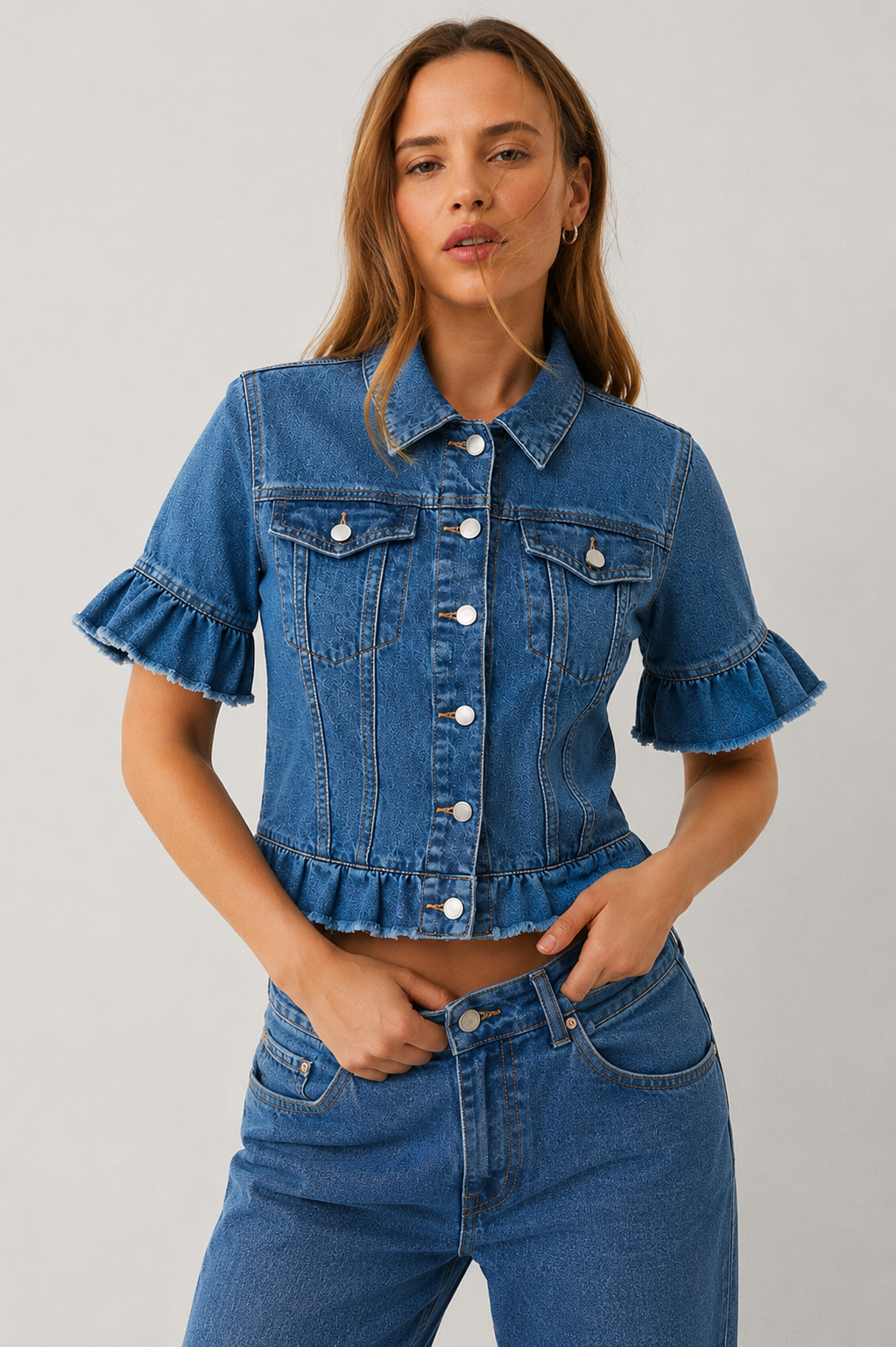 ELLA | Kortärmad jeansjacka
