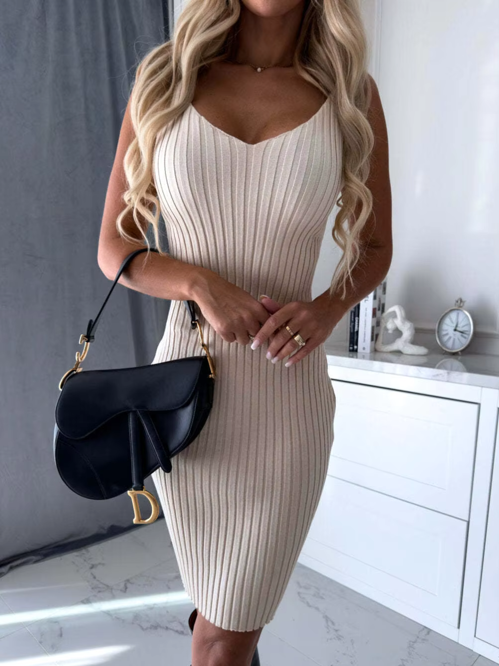 Livia | Stickad 2-i-1 Klänning