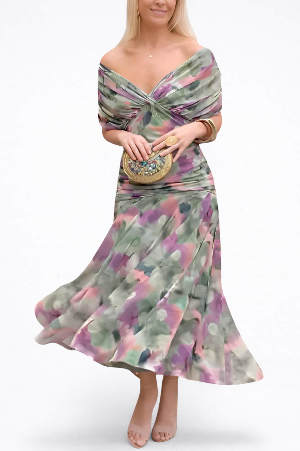 Victoria | Draperad maxiklänning