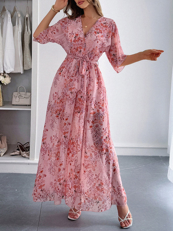 Ella | Roséblommande Maxiklänning